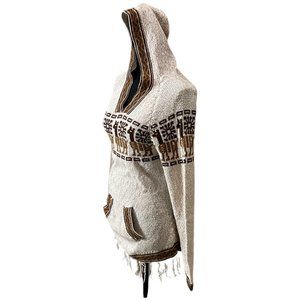 Artesania 100% Alpaca Hooded Pullover Sweater Long Sleeve Peru Small?